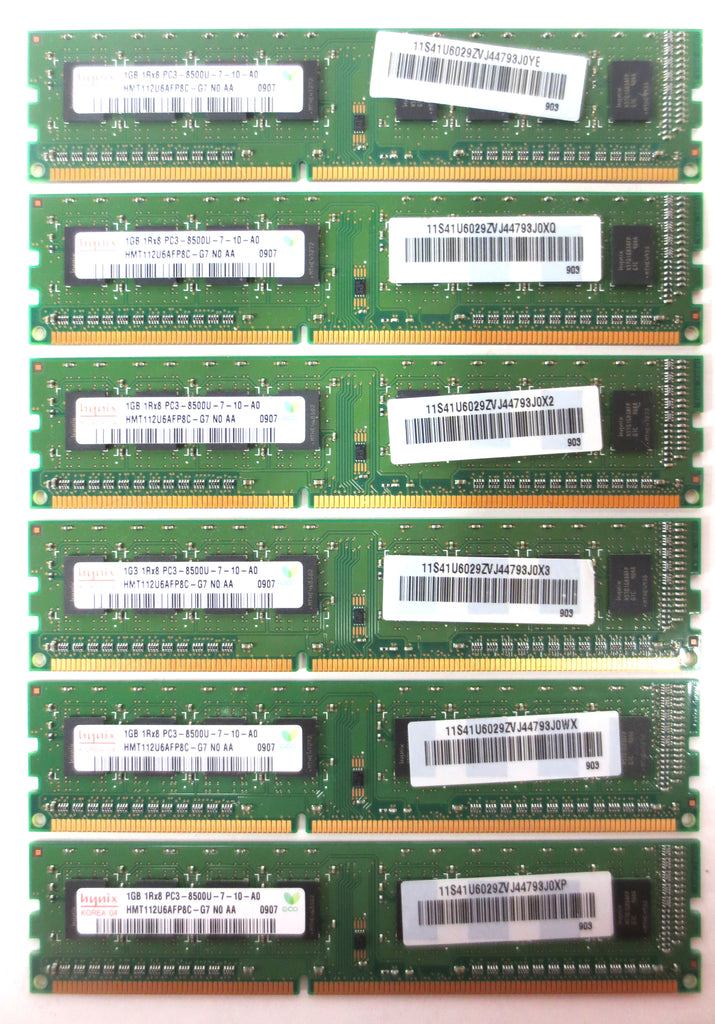 New Hynix 6GB 6x1GB Memory RAM DDR3 DIMM 1066MHz PC3-8500U-7-10-A0 HMT112U6AFP8C