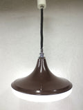 Vintage Atomic UFO Saucer Ceiling Light Fixture 17" Dia Signed Rolly Italy 1974