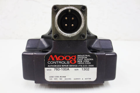 Moog Flow Control Servo Valve 760 Series 3000psi 4-Way 2-Stage Motor 275°F #1302