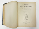 Antique 1800's French Academy Speeches Reports & Letters by Famous Authors Lamartine, Ségur, Dumas