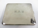 Vintage Sterling Silver Army Cigarette Case, Gold Finish, Birks Jewelry Montreal