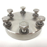 Varian ESR 2.75" Blank Vacuum Conflat Flange Stainless, Copper Gasket, 6 Bolts