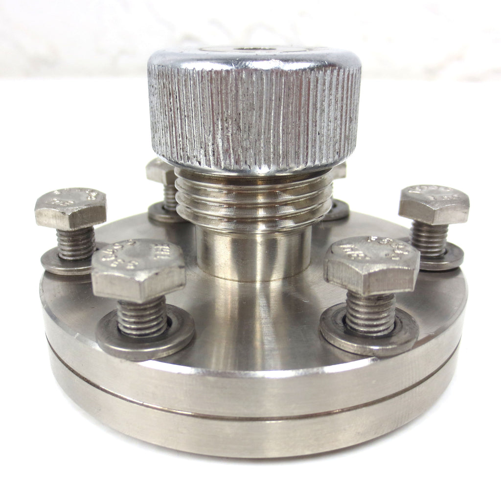 MDC Conflat 2.75" x 1/4" Tube Quick Disconnect Fitting To Flange Vacuum w/ Bolts