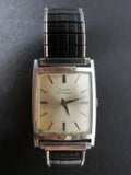 Vintage 1950's Girard Perregaux Stainless Steel Swiss Watch, 17 jewels, Square