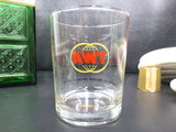 Vintage TWA Airlines Cocktail Glass Tumbler Advertising, Whisky Shot, Barware