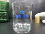 Vintage KLM Airlines Cocktail Glass Tumbler Advertising, Whisky Shot, Germany