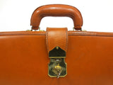 Vintage Leather Attache Case Cognac Brown, Cow Hide, Cheney England, KEY