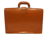 Vintage Leather Attache Case Cognac Brown, Cow Hide, Cheney England, KEY