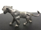 Vintage Tiger Wildcat Lead Toy Figurine 2 1/2" Long, Standing Position, Curved T