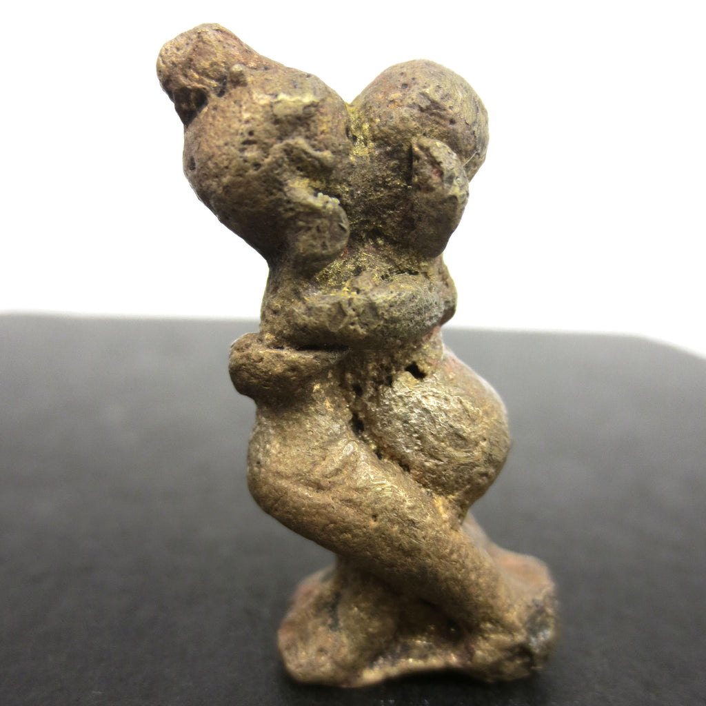 Antique Erotic Bronze Figurine, Handmade Miniature, Indian Kamasutra, 30mm High