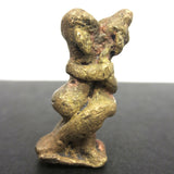 Antique Erotic Bronze Figurine, Handmade Miniature, Indian Kamasutra, 30mm High