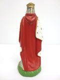 Vintage Nativity Manger King Figurine 7", Christmas Creche, Paper Mache Italy