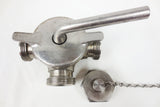 3-Way Stainless Steel Sanitary Valve 2 1/2" Male Threaded, Stopper, Disassembles