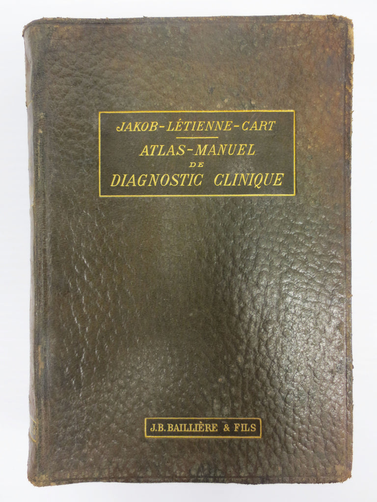 Antique 1899 Medical Atlas Book on Clinical Diagnostic, C. Jakob 68 Chromo Litho