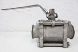 2 1/2" Stainless Steel Ball Valve #316, 1000 Psi WOG with 3" Flanges, Industrial