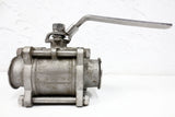 2 1/2" Stainless Steel Ball Valve #316, 1000 Psi WOG with 3" Flanges, Industrial