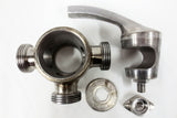 3-Way Stainless Steel Sanitary Valve 2" Male Threaded, Disassembles in 4