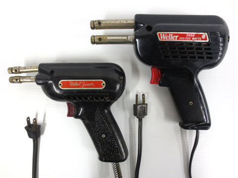 Weller Soldering Guns Pair, Junior Weller 8100 1.1 AMPS and Weller D550 2.5 AMPS