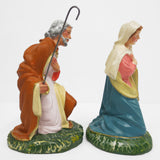 Lot 2 Vintage Manger Figurines 5" Mary and Joseph, Christmas Creche, Italy