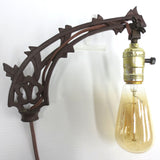 Antique Victorian Bridge Arm for Floor Lamp, Ornate Celtic Cast Iron Arm, Rewire