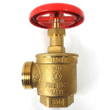 New Giacomini Brass Angle Fire Hose Valve 1 1/2" NST X 1 1/2" NPT, Male to Female