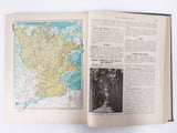 Antique 1910 Geography Book 10X8" Ontario School, 100+ Color Maps/Illustrations