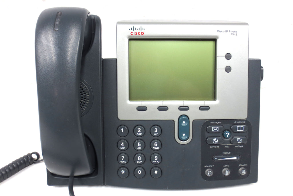 Cisco IP Phone 7900 Series 7942 CP-7942G w/ Footstand, Handset and Manual