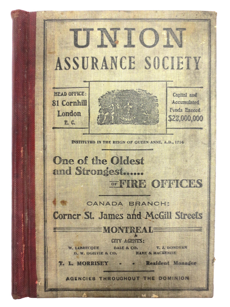 Antique 1905 1906 Montreal City Lovell Directory Phone Book, Street and Citizens