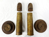WWI 1914 Brass Shell Desk Lamps 15" Trench Art, Marked Patronenfabrik Germany