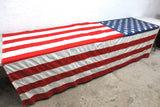 Vintage 50 Sewn Stars American U.S.A. Flag 5 X 9 Feet, Cotton Bunting, Casket