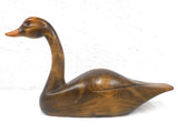 Large Vintage Wooden Duck 20" Solid Oak, Hand Carved in Quebec, Signed