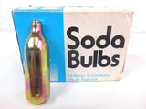 10 Vintage Soda Syphon Seltzer Bottle Bulbs Chargers Changers, New Old Stock, Complete Box