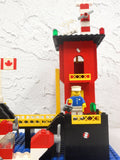 Vintage 1977 Lego Canadian Coast Guards Station Tower & Sea Vehicles from Playset #575, Complete Build with Manual