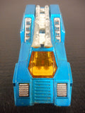 Vintage 1975 Matchbox Space Car Cosmobile Model 68, Made in England, Lesney Superfast, Blue, Yellow