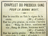 Antique 1910 1920 French Exorcism Booklets Against Satan and Revolted Angels, Precious Blood Rosary. Prayers for a Good Death