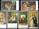 31 Antique 1920's Mini Cards Lithographs of Religious Scenes by Botticelli, Leonardo, Raffaello, Batoni, Printed in Italy