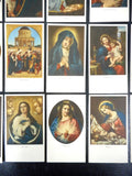 31 Antique 1920's Mini Cards Lithographs of Religious Scenes by Botticelli, Leonardo, Raffaello, Batoni, Printed in Italy