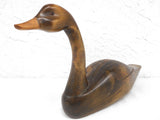 Large Vintage Wooden Duck 20" Solid Oak, Hand Carved in Quebec, Signed