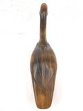 Large Vintage Wooden Duck 20" Solid Oak, Hand Carved in Quebec, Signed