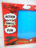 Original 1976 Plexiglas Arcade Game Machine Monitor Bezel, BiPlane Game by Fun Games Inc., 27 X 17 inches, WWI Airplanes, Canons