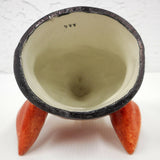 Antique Porcelain Fox Head Stirrup Cup stamped 224, 5" Long, 2.5" Diameter, Figural Cup, Staffordshire, Peter & Anne Bateman