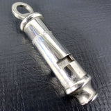 WWII Genuine Metropolitan Police Agent Whistle from England, Chrome, Powerful Sound, Scotland Yard, Sport Events, Dog Training