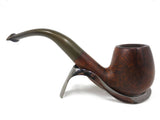 Vintage Estate Perterson's DeLuxe Tobacco Pipe 5 1/4", Curved, Marbled Wood, Made in the Republic of Ireland No 68