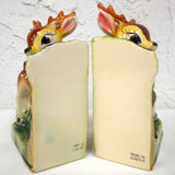 Vintage 1950's Ceramic Bookends Deer Fawn Bambi Baby Animal, Matchin Pair, Made in Japan, 6 X 4"