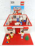 Vintage 1978 Lego Hospital & Family Set #231, Complete Build, Hospital Splits Open, With Manual