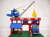 Vintage 1980 Lego Tower Crane & Truck from Playset #733, Complete Build, Crane Swivels, Articulated, With Manual