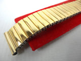 Vintage 1960's Extensible Watch Band Metal Bracelet 17 mm, Cushion Pattern New Old Stock NOS, Gold