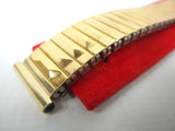 Vintage 1960's Extensible Watch Band Metal Bracelet 17 mm, Pyramid Pattern New Old Stock NOS, Gold