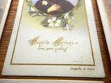 Lot of 23 Antique 1920's Miniature Lithograph Holly Catholic Cards Printed by Cromo NB Italy, Gold Paint