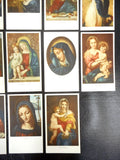 31 Antique 1920's Mini Cards Lithographs of Religious Scenes by Botticelli, Leonardo, Raffaello, Batoni, Printed in Italy